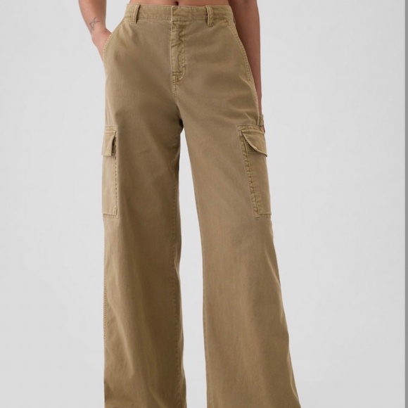 Gap Baggy Cargo Tan Pants 12 Tall - Picture 1 of 5